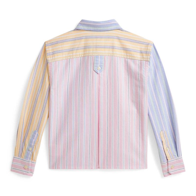 Polo Ralph Lauren Striped Cotton Oxford Boxy Fun Shirt 3-6Y image number 2